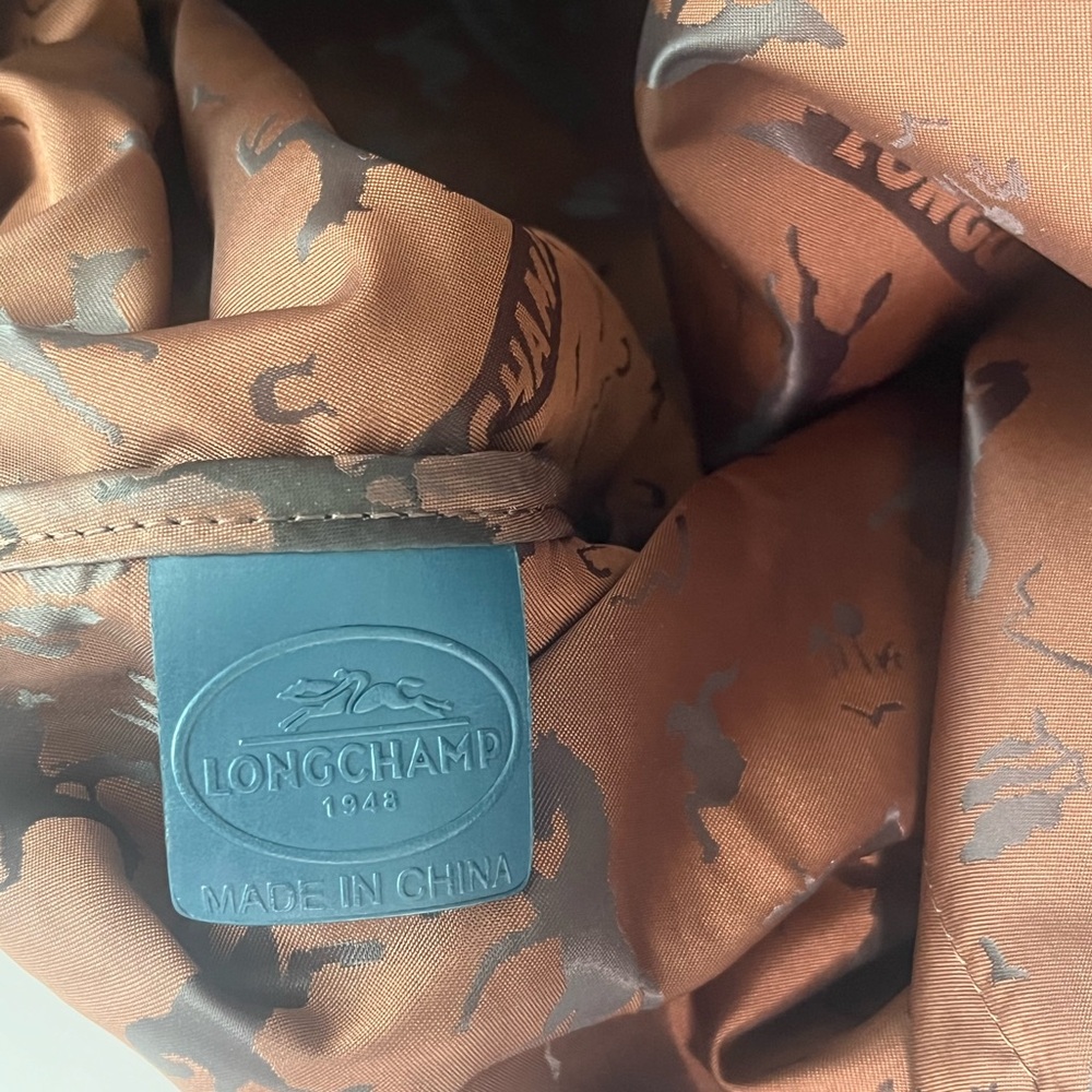 Longchamp Dark Green Leather Shoulder Bag - Picture 11 of 14